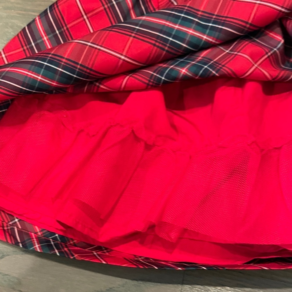 Max Studio Kids Red Christmas Dress with Tutu, Tights, and matching bow - Picture 4 of 4
